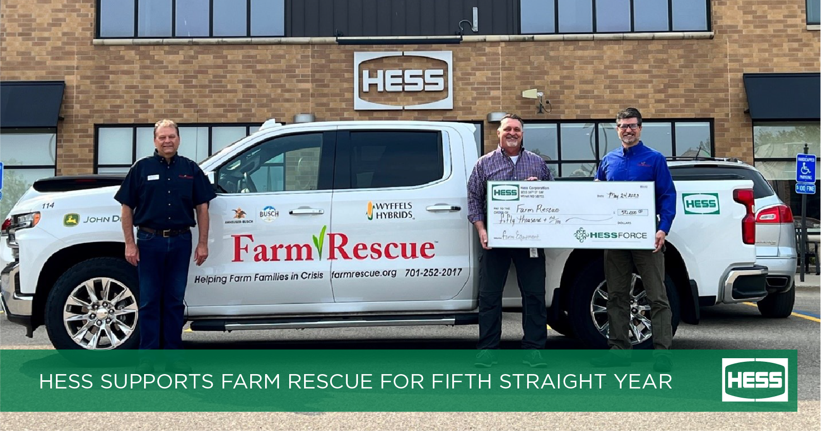 Hess Supports Farm Rescue for Fifth Straight Year